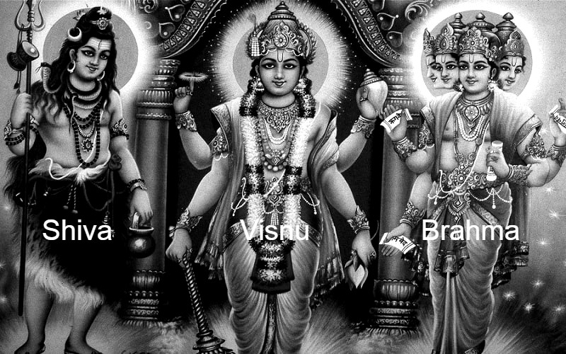 Brahma, Visnu y Mahesha